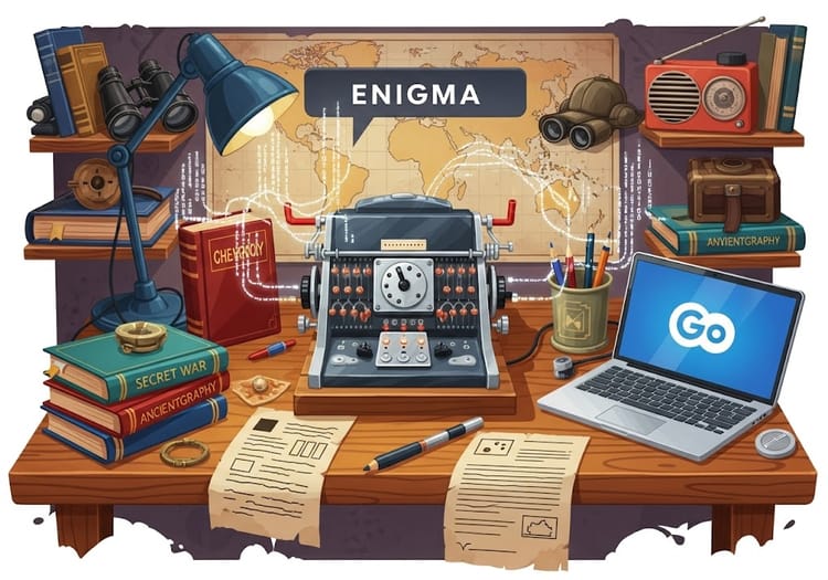 Enigma and Cryptography: The Secret War, The Power of Codes, and a Little Go Magic